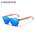 KINGSEVEN Patented Design Bubinga Wood Sunglasses Vintage Integrated Polarized Men&