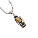 2021 New 2 tone 316L Stainless steel Buddhsim Buddha hand pendant necklace mens religion Buddha Buddhism necklace religious
