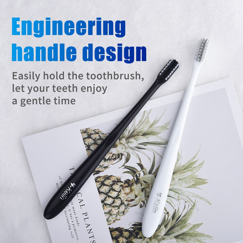 Y-kelin cuidado de la higiene bucal cepillos de dientes de ortodoncia cepillo de dientes en forma de V cerdas suaves con un cepillo interdental