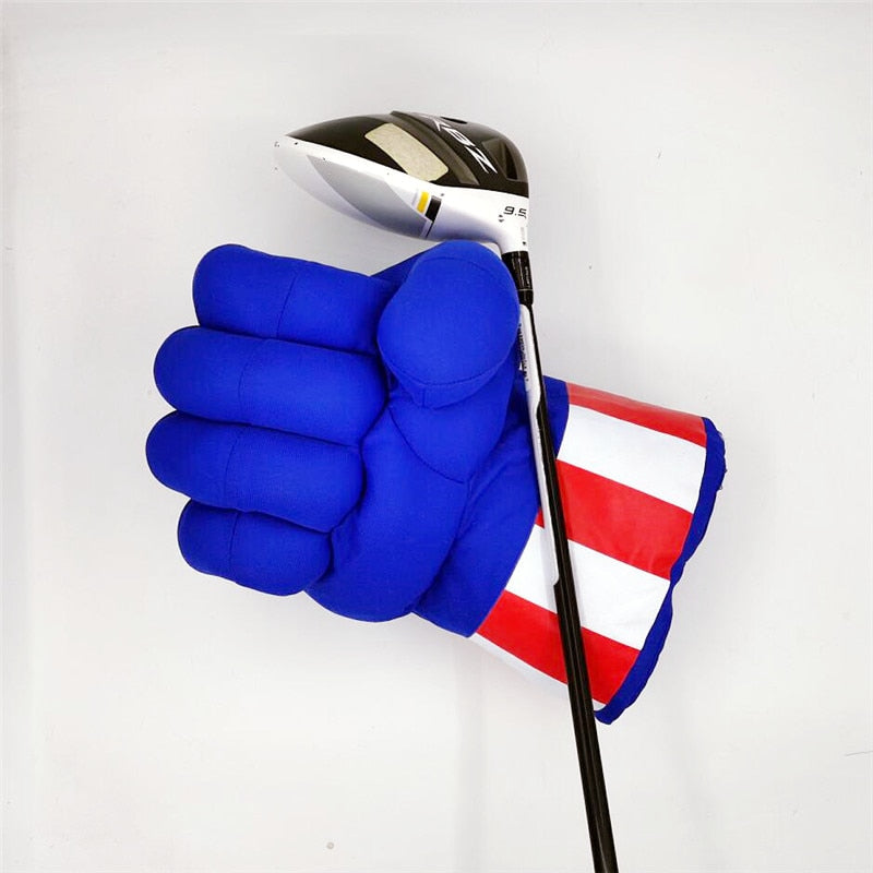 Diamond Look The Fist Golf Driver Headcover 460cc Blue Hand Boxing Wood Golf Cover Club Accessory Novelty Great Gift