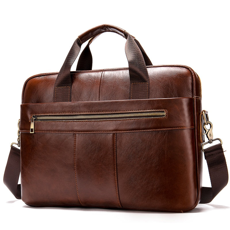 WESTAL Men&#39;s Briefcases Messenger Bag Men&#39;s Genuine Leather 14&#39;&#39; Laptop Bag Man Leather Office Business Bags for Document 8572