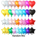 50pcs 18inch Star Heart Aluminum Balloons Inflatable Helium Balloon Birthday Party Decorations Kids Wedding Engagement  Globos