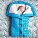 SMGSLIB Baby Winter Warm Sleeping Bags Infant Button Knit Swaddle Wrap Swaddling Stroller Wrap Toddler Blanket Sleeping Bags