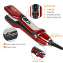 Plancha de pelo profesional vapor eléctrico peine caliente doble voltaje titanio plancha plana rizador de pelo herramienta de peinados para el cabello