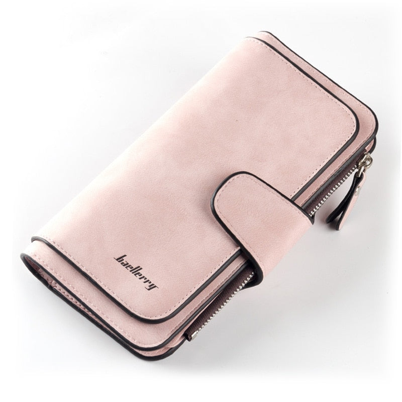 2022 Women Wallets Name Engrave Fashion Long Leather Top Quality Card Holder Classic Female Purse  Zipper  Wallet For Women