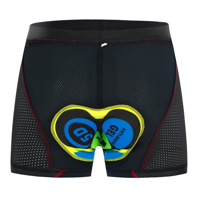 WOSAWE 2022 Radhose mit Pads Herren Schnelltrocknend Atmungsaktiv Fahrrad 5D Gel Gepolsterte Fahrradunterwäsche MTB Radsport Gel Shorts