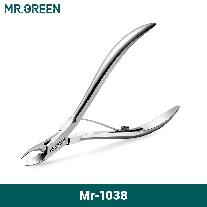 MR.GREEN Nail Cuticle Nipper Manicure Scissors Stainless Steel Tweezer Clipper Dead Skin Remover Scissor Pusher Tool Trimmer