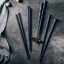 2 pairs of Chinese creative alloy chopsticks Japanese-style pointed chopsticks tableware tableware non-slip household chopsticks