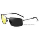 SIMPRECT Polarized Sunglasses Men 2022 Driver's Photochromic Sunglasses Vintage Retro Square Anti-glare Sun Glasses For Men