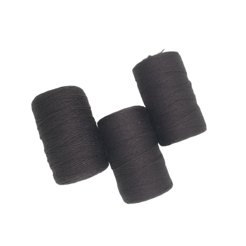 12 rolls BLACK Hair Weaving Thread Cotton Sewing Thread 1000 yards 12 rolls one box gift 1 pc 6.5cm C curved needle