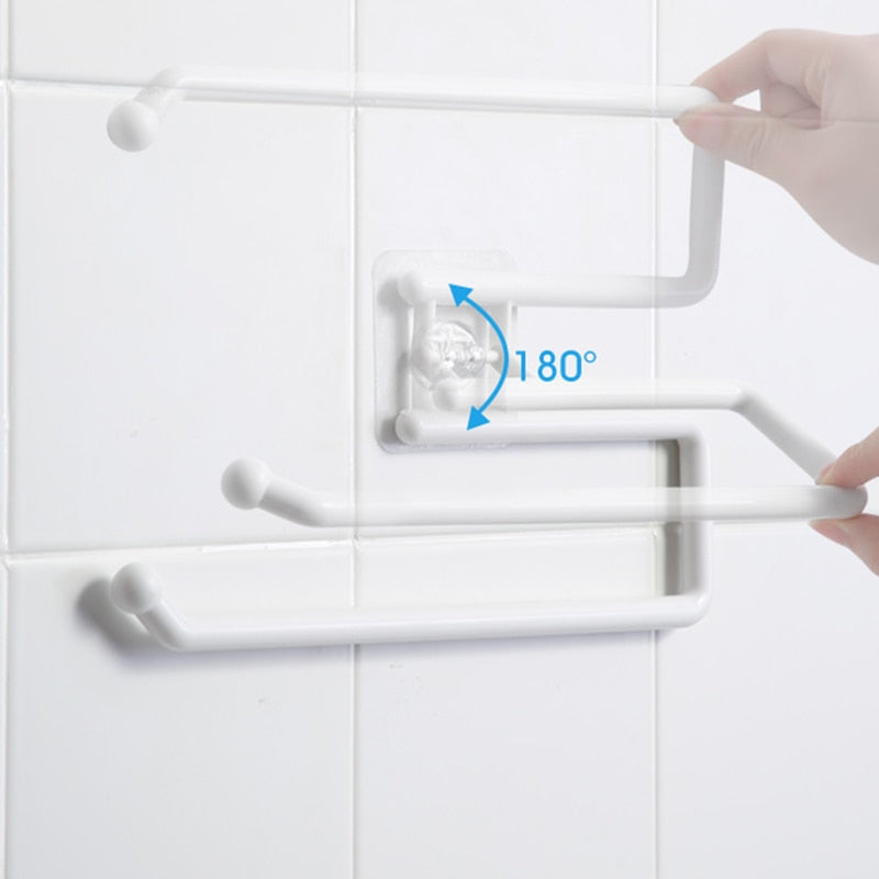 Kitchen Paper Roll Holder Towel Hanger Rack Bar Cabinet Rag Hanging Holder Shelf Toilet Paper Holders