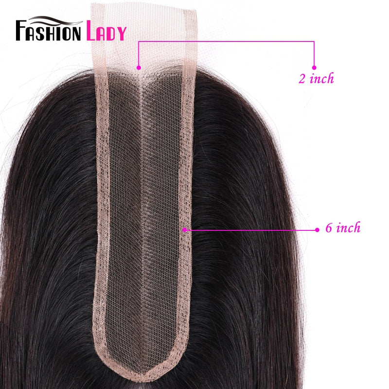 FASHION LADY Human Hair Bundles With Closure Big Sales Brazilian Hair Straight Bundles With Closure 2x6inch From Belgum Non-remy