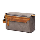 Neceser para hombre Kit de afeitado Bolsa Crazy Horse Leather Dopp Kit Neceser de viaje para hombre Neceser de lona