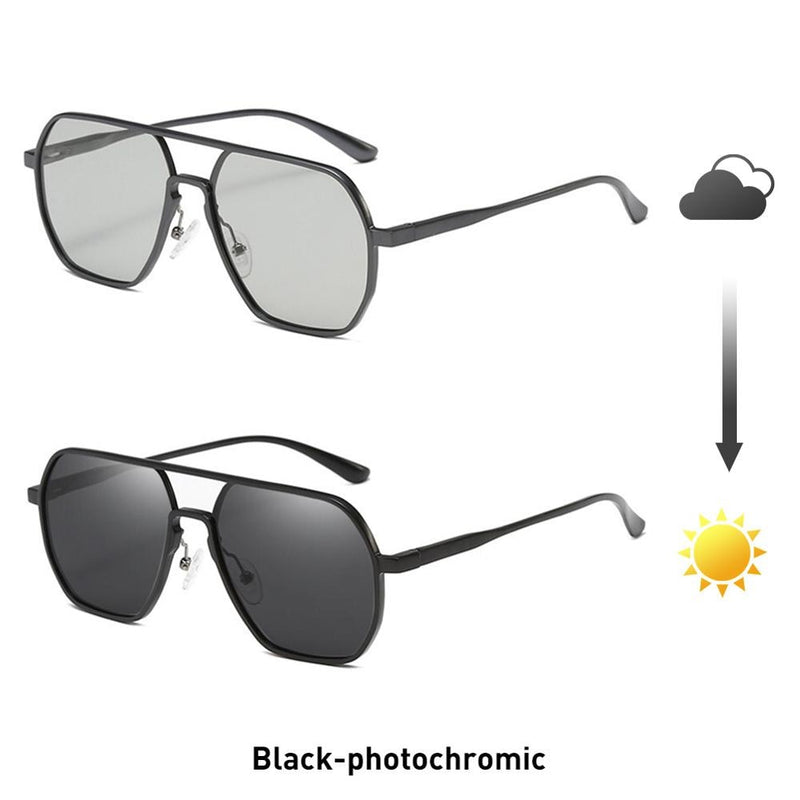 Gafas de sol CAPONI para hombre, gafas de sol polarizadas fotocromáticas, protección para los ojos, gafas de sol Retro a la moda con rayos UV, gafas de sol BS8692