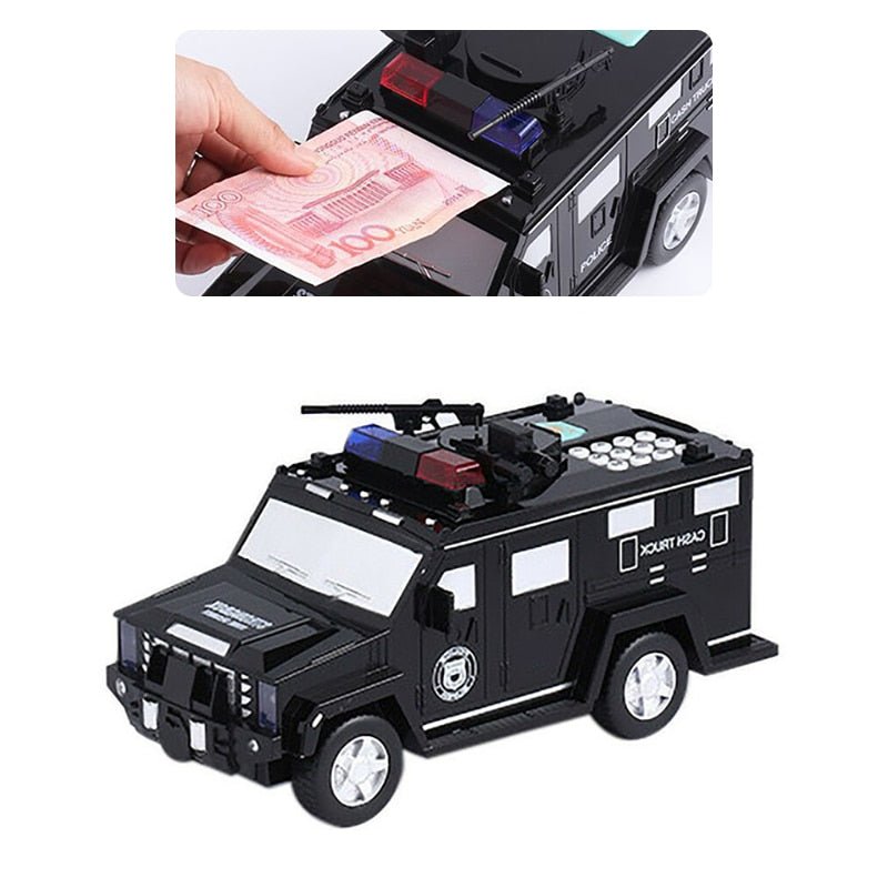 Moneybox Paper Money Box Kids Big Safe Saving Coin Box  Piggy Bank Large Music Toy Music Password Cash Truck Car Cash Machine
