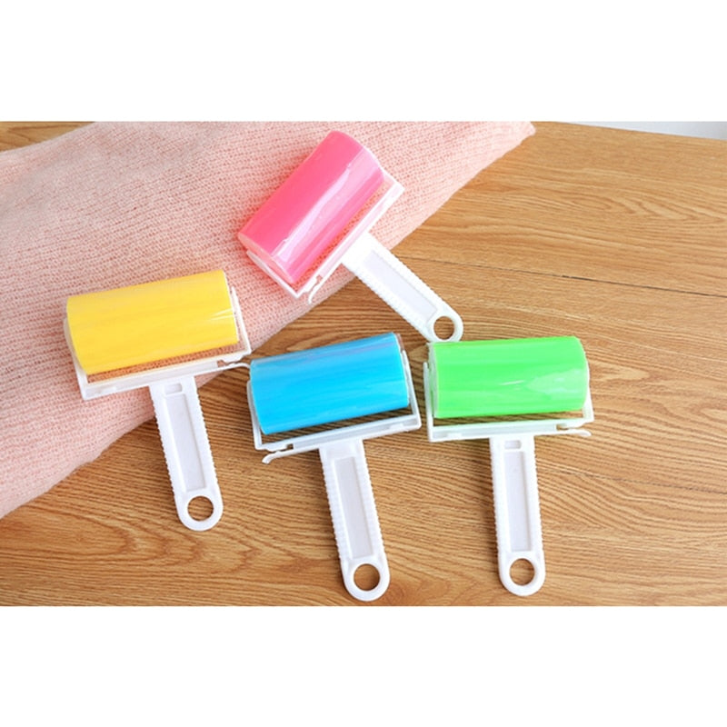 High quality New Washable Reusable Clothes Hair Pet Hair Sticky Roller Household Cleaning Portable Hair Remover Roller-Brush