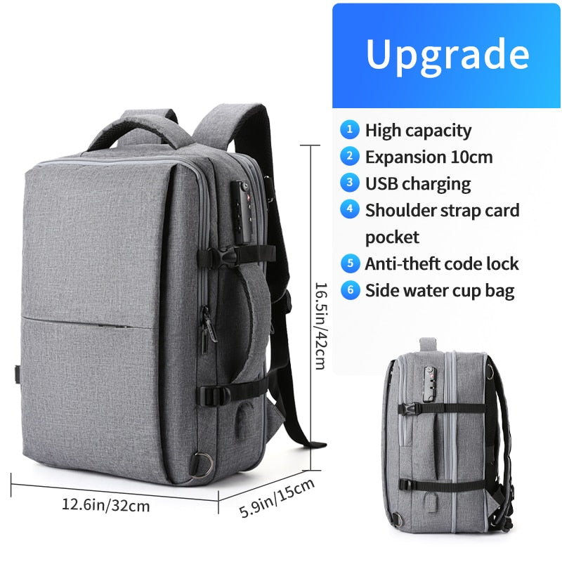 MOYYI Business Travel Double Compartment USB Charging Backpack Multi-Layer with Unique Digital Bag for 15.6 Inch Laptop Backpack