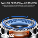 Altavoz estéreo inalámbrico STOENGO True con diseño transparente, luz LED de respiración, TWS Bluetooth 5.0, tarjeta TF y entrada de audio AUX