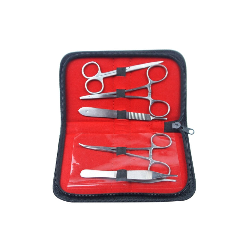 Kit de entrenamiento de sutura de piel médica, almohadilla de silicona, tijeras de aguja, Kit de recursos de enseñanza de estudio suave y fácil de operar