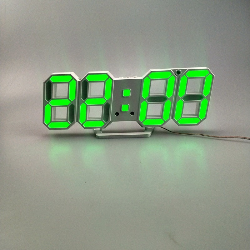 LED Digital Wall Clock Alarm Date Temperature Automatic Backlight Table Desktop Home Decoration Stand hang Clocks