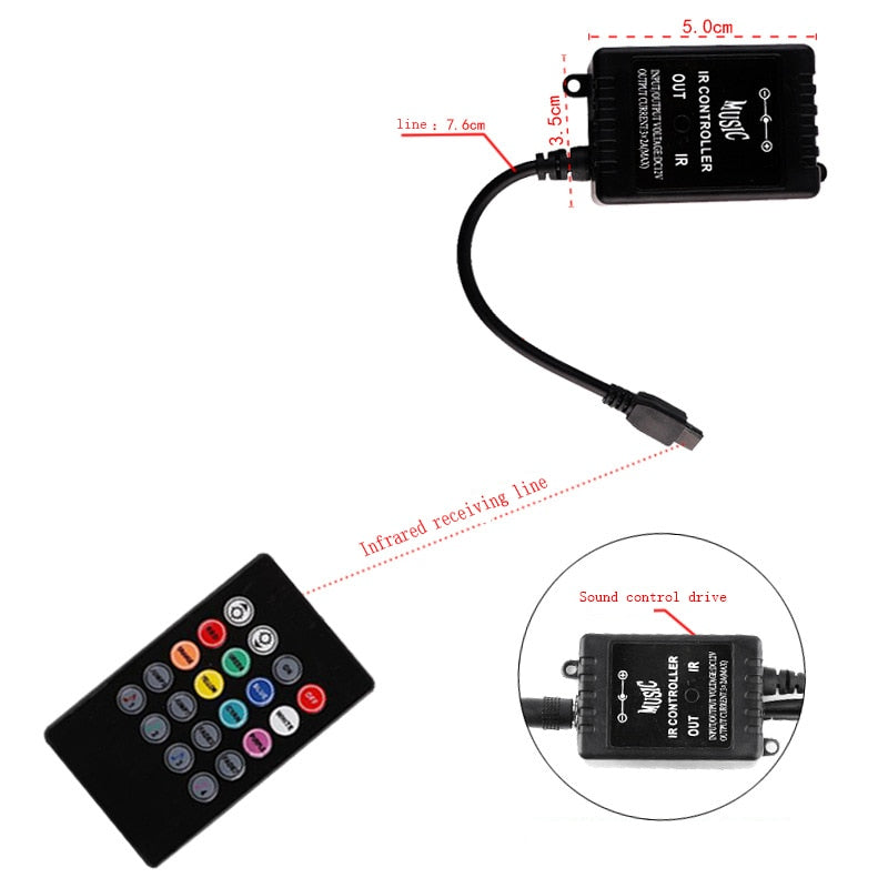 LED-Auto-Innenraum-Hintergrundbeleuchtung mit USB-Zigarettenanzünder Umgebungsatmosphäre Stimmungslicht RGB-Fernbedienungs-App Auto-Fuß-Dekorationslampe