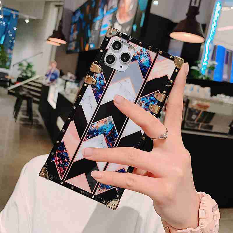 Hülle für Samsung Galaxy Note 10 Plus Cover Diamond Bracket Square Back Cover für Samsung Note 9 8 A70 A50 A7 2018 Phone Case