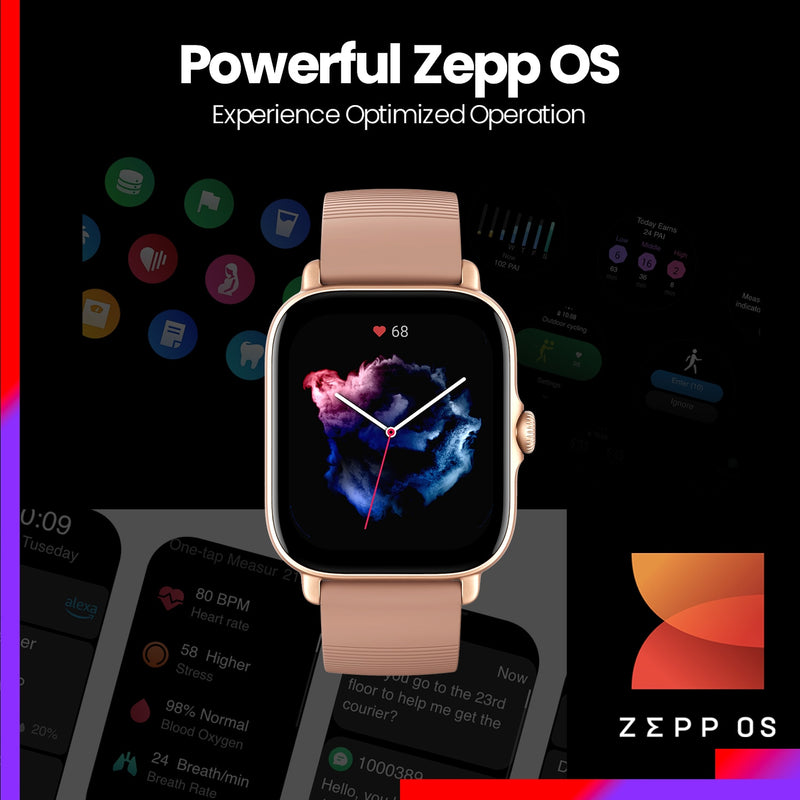 2021 New Amazfit GTS 3 GTS3 GTS-3 Zepp OS Smartwatch Alexa 1.75&#39;&#39; AMOLED Display 12-day Battery Life Smart watch for Andriod