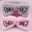 OMG Coral Fleece Hairband Soft Bow Headbands For Women Cute Hair Holder Hairbands Hair Bands Wash Face Nignt Hair Accessories