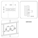 Desviador de grifo mezclador de ducha incorporado con soporte de salida de agua Bagnolux Juego de baño de cabeza de lluvia de latón negro