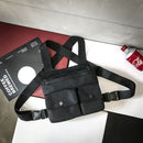 Männer Taktische Weste Gürteltasche Hip-Hop Chest Rig Tasche für Männer Männliche Bauchtaschen Leinwand Gürteltasche Brusttasche Streetwear Kanye