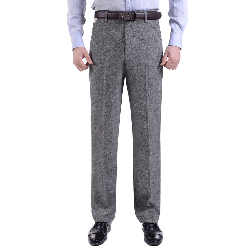 Thoshine Brand Men Thin Suit Pants Formal Business Trousers Straight Style Male Smart Casual Long Pants Lightweight Plus Size