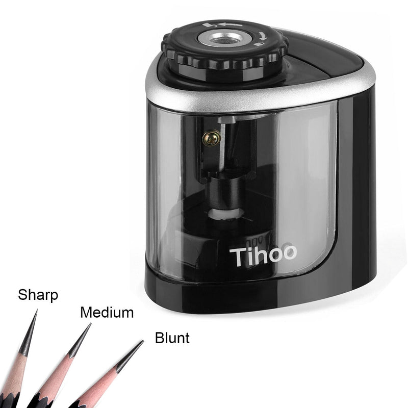 Electric Auto Pencil Sharpener Safe Student Helical Steel Blade Sharpener for Artists Kids Adults Colored Pencils