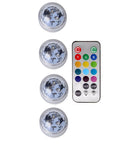 Battery Operated LED Underwater Lights Remote 13 Colors Submersible Light RGB Tea Lamp for Weeding Xmas Valentine&