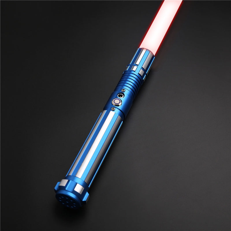 TXQsaber TS015 Balck RGB Lichtschwert 82cm Dueling Blade Force FX Lichtschwert mit Sound und LED Leichtmetallgriff FOC X-mas Toys