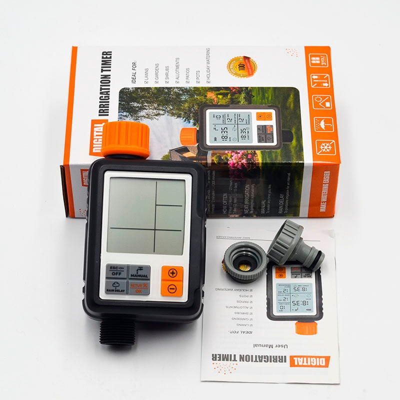 Automatic Irrigation Water Timer Lcd Screen Sprinkler Controller Outdoor Garden Watering Timer Device Controller Tool