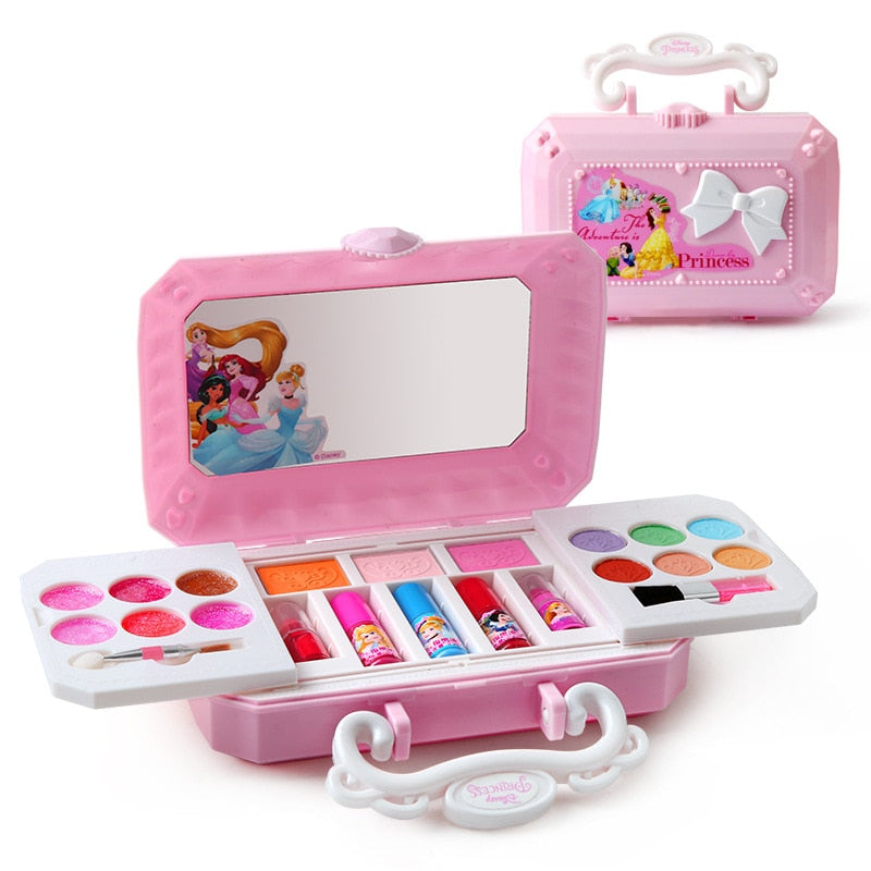 Nuevo Disney girls frozen elsa anna Cosmetics Beauty Set juguete niños Blancanieves princesa moda juguetes jugar casa niños regalo