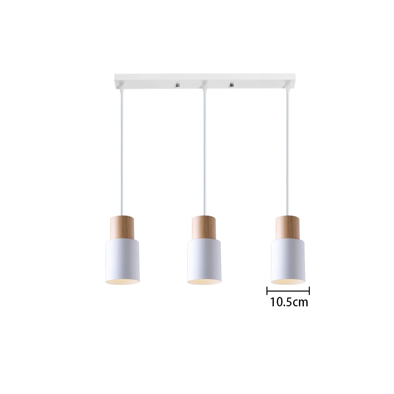 Wood LED Pendant Light Indoor Hang Lamp Dining Living Room Kitchen Island Bar Cafe Droplight Bedroom Deco Nordic Pendant Lights