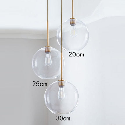 Modern Nordic glass pendant light LED E27 gradient color loft creative hanging lamp for home bedroom living room restaurant shop