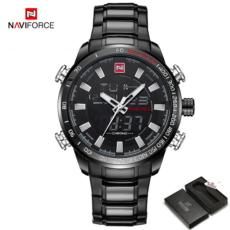 NAVIFORCE Military Sports Watches Men Luxury Top Brand Digital Quartz Watch Men's Waterproof Wrist Watch Clock Relogio Masculino