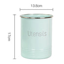 Round Utensil Storage Jar Kitchen Tableware Organizer Jars No Lid Cooking Tool Metal Box Scandinavia Cosmetic Brush Container