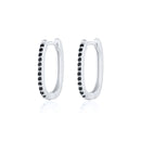 CANNER 100% 925 Sterling Silver Luxury CZ Crystal Circle Round Hoop Earrings for Women Piercing Earrings Silver 925 Jewelry