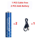 1.5V AAA USB rechargeable battery Lithium ion 1000mwh battery for Remote control wireless mouse + Cable High capacity