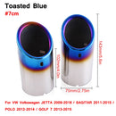 2Pcs/Set Chrome Plating Stainless Steel Car Exhaust Muffler Tip Pipes Covers for Audi A1 A3 A4 TT 2009-2015/VW Volkswagen PASSAT