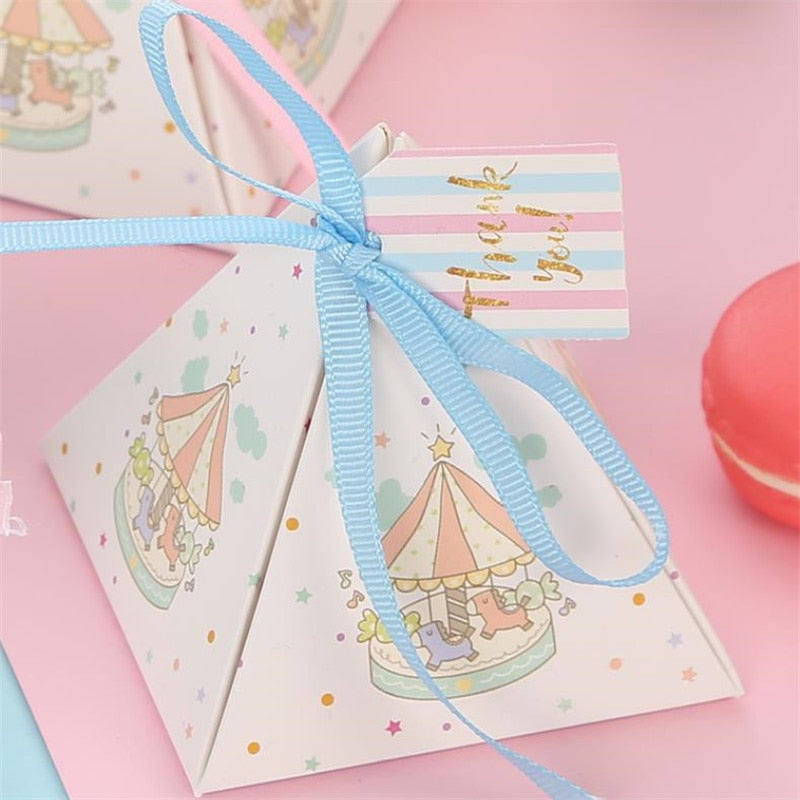 Caja de dulces de carrusel única para regalo de fiesta de unicornio, decoración de cumpleaños, recuerdos de Baby Shower, decoración de fiesta, regalos de recuerdo de boda
