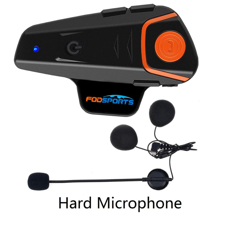 Fodsports BT-S2 Pro Motorradhelm Intercom Motorrad Wireless Bluetooth Headset wasserdicht 1000m BT Interphone FM Typ-C