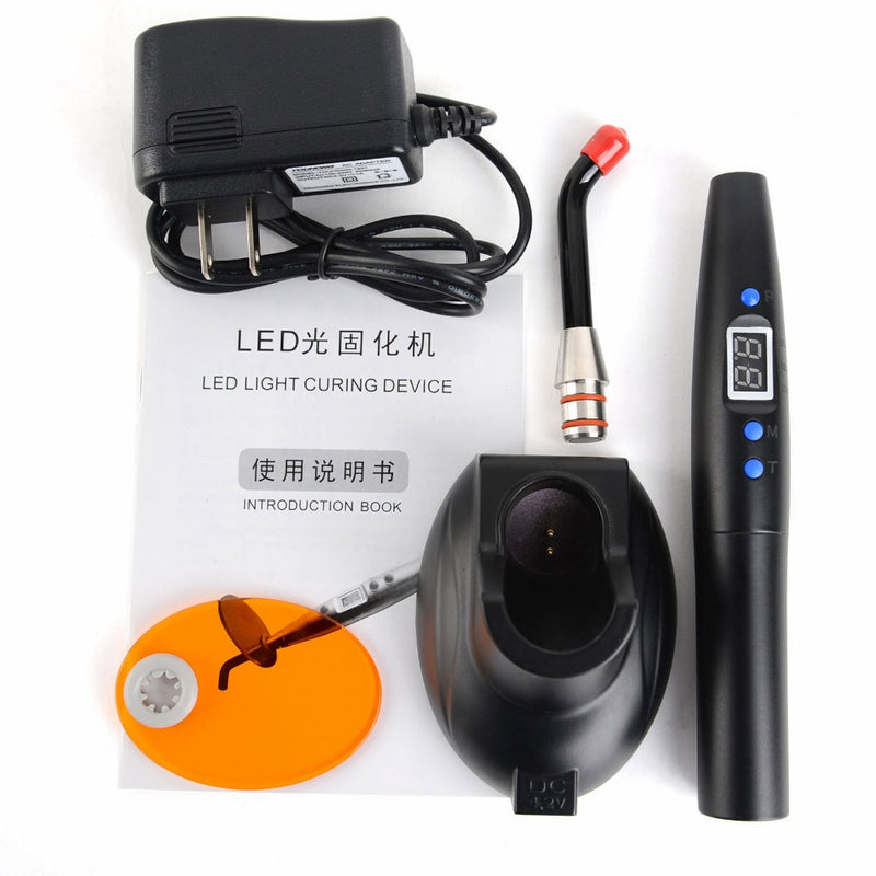 AZDENT Dental colorido LED luz de curado máquina de lámpara de curado inalámbrica 5W≥1200mw/c㎡ longitud de onda 440-480nm instrumento Dental