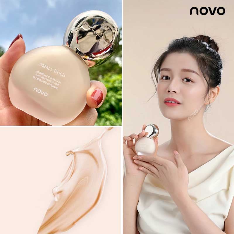 Light Bulb Brighten up Complexion Makeup Base Isolation Full Coverage Lasting Natural Waterproof Moisturizing Facial Cosmetics