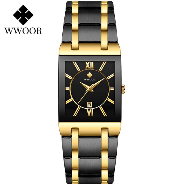 Simple Women Watches Fashion Square Quartz Watch Womens WWOOR Top Brand Luxury Gold Ladies Dress Business Waterproof Wrist Watch