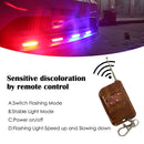 Grill Car Police LED Light Strobe Red Blue Emergency  Remote Wireless Control Flash Signal Fireman Beacon Warning Lamp