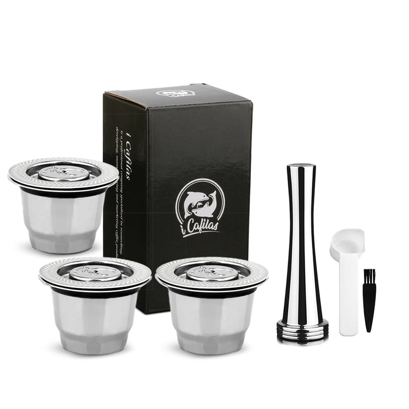 ICafilasCapsule For Nespresso Reutilisable Refillable Capsule Crema Espresso Reusable Refillable Coffee Filter